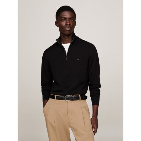 Tommy Hilfiger Schipperstrui PIMA ORG CTN CASHMERE ZIP MOCK