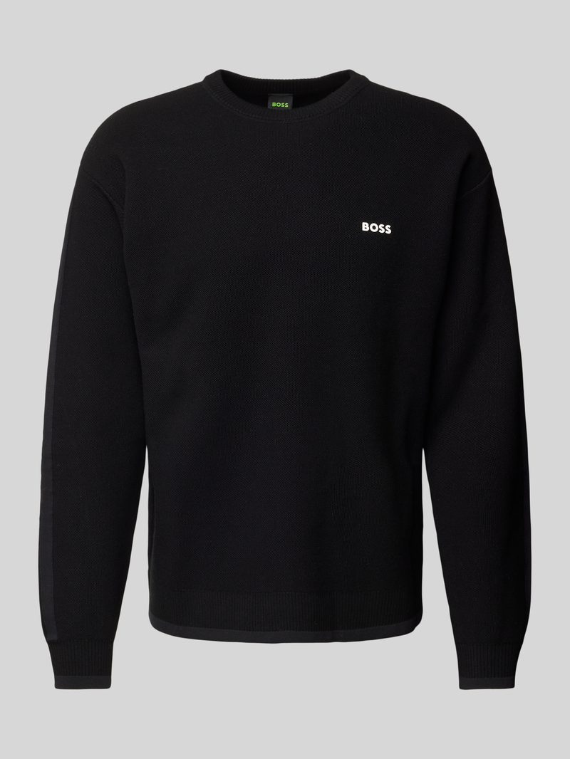 BOSS Green Pullover met structuurmotief, model 'Rartic'