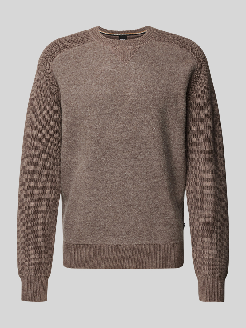 Boss Gebreide pullover met ribboorden, model 'Ematero'