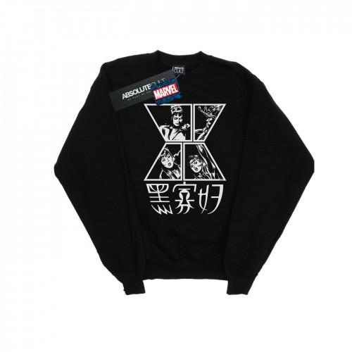 Marvel meisjes zwarte weduwe symbool sweatshirt