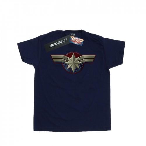 Marvel Boys Captain  borstembleem T-shirt