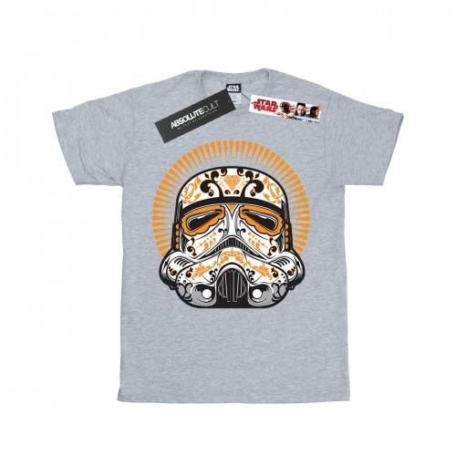 Star Wars Girls Stormtrooper Dia De Los Muertos Cotton T-Shirt