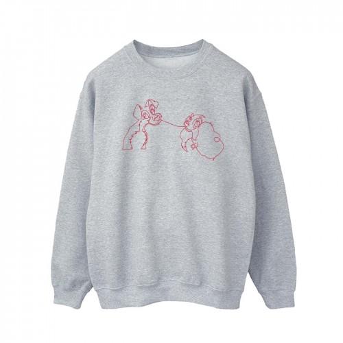 Disney Heren Lady en de Vagebond Spaghetti Outline Sweatshirt