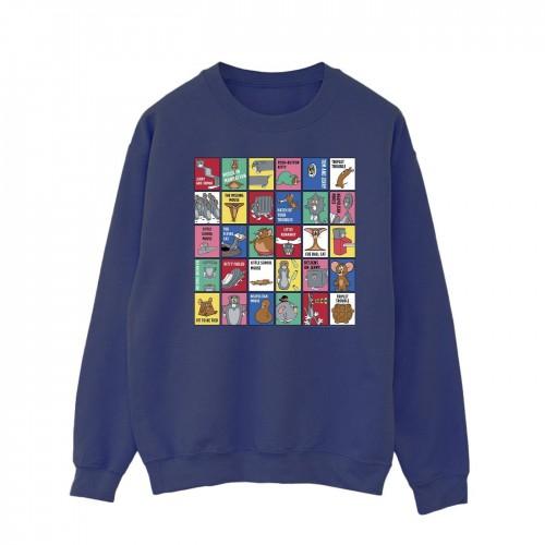 Tom And Jerry Mens Grid Squares Sweatshirt