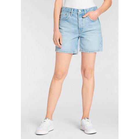 Levi's Bermuda 501 Mid Thigh Short Met franje bij de zoom