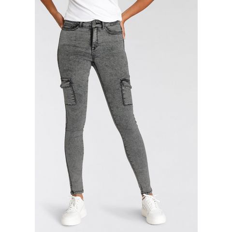 Arizona Skinny fit jeans Ultra Stretch Highwaist met cargozakken