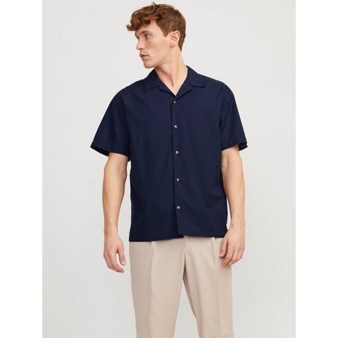 Jack & Jones Overhemd met korte mouwen JJESUMMER RESORT LINEN BLEND SHIRT SS SN