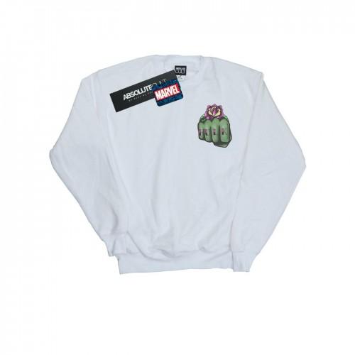 Marvel Heren Hulk Tattoo Fist Breast Print Sweatshirt