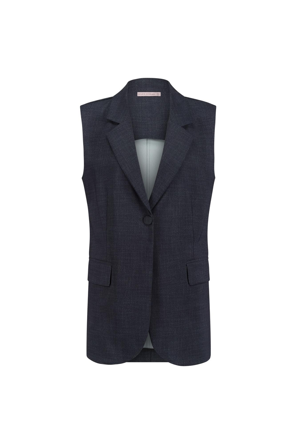 Studio Anneloes Female Vesten Minte Bnd Dnm Tweed Gilet 11944