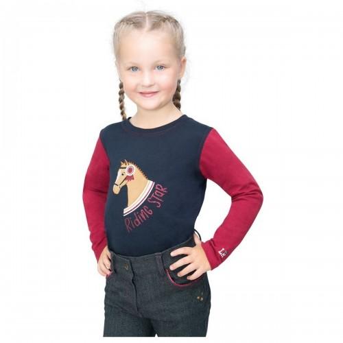 Little Rider T-shirt met lange mouwen voor meisjes in de Star-collectie