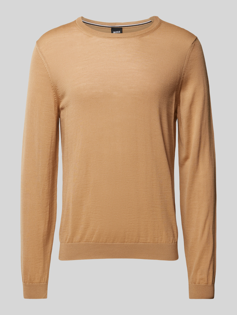 Boss Gebreide pullover met labeldetail, model 'Leno'