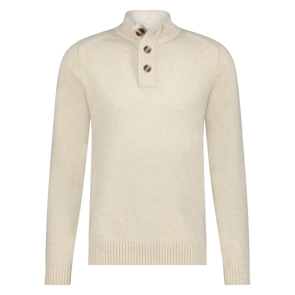 Fellows United Pullover Premuim Half Button And Zip Blanc De Blanc 