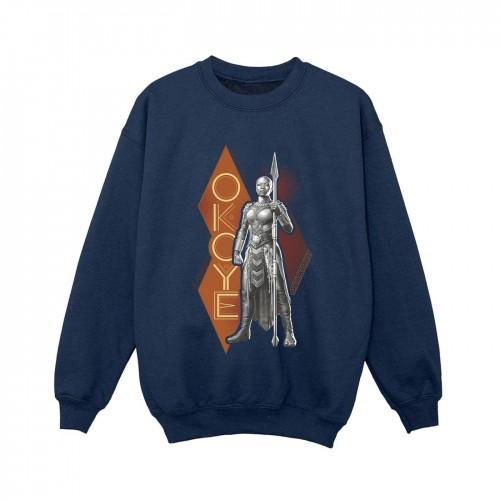 Marvel Boys Wakanda Forever Okoye Stance-sweatshirt