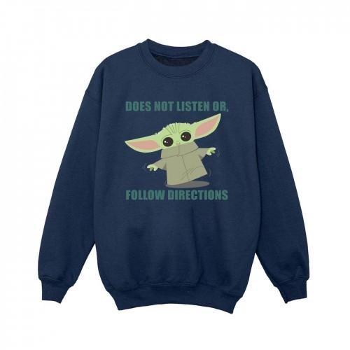 Star Wars Boys The Mandalorian Grogu luistert niet Sweatshirt