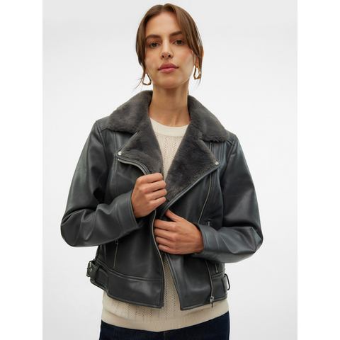 Vero Moda Imitatieleren jack VMHAILEY SHORT COATED JACKET