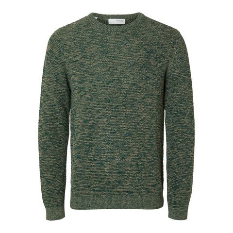 SELECTED HOMME Trui met ronde hals SLHVINCE LS KNIT BUBBLE CREW NECK NOOS