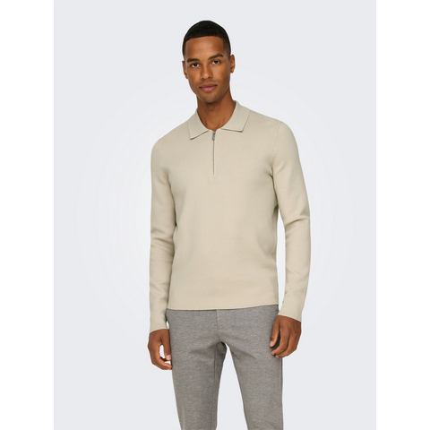 ONLY & SONS Trui met polokraag ONSCOOPER REG LS 12 HALF ZIP POLO