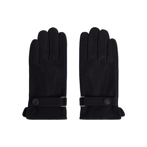 Calvin Klein Leren handschoenen LEATHER RIVET GLOVES NUBUCK