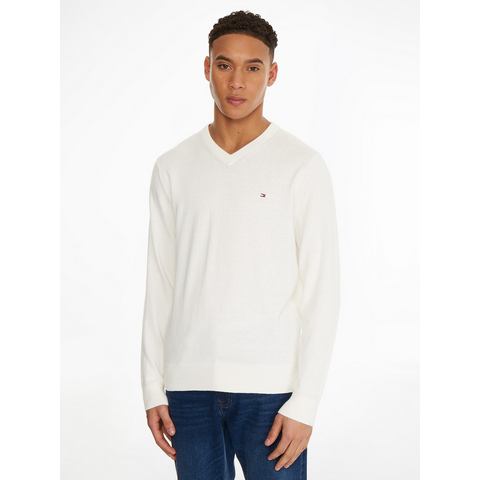 Tommy Hilfiger Trui met V-hals PIMA ORG CTN CASHMERE V NECK