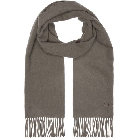 Calvin Klein Sjaal CLASSIC WOOL SCARF met geborduurd logo