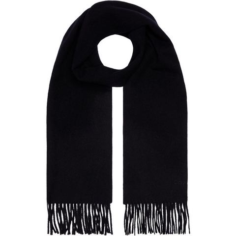 Calvin Klein Sjaal CLASSIC WOOL SCARF met geborduurd logo