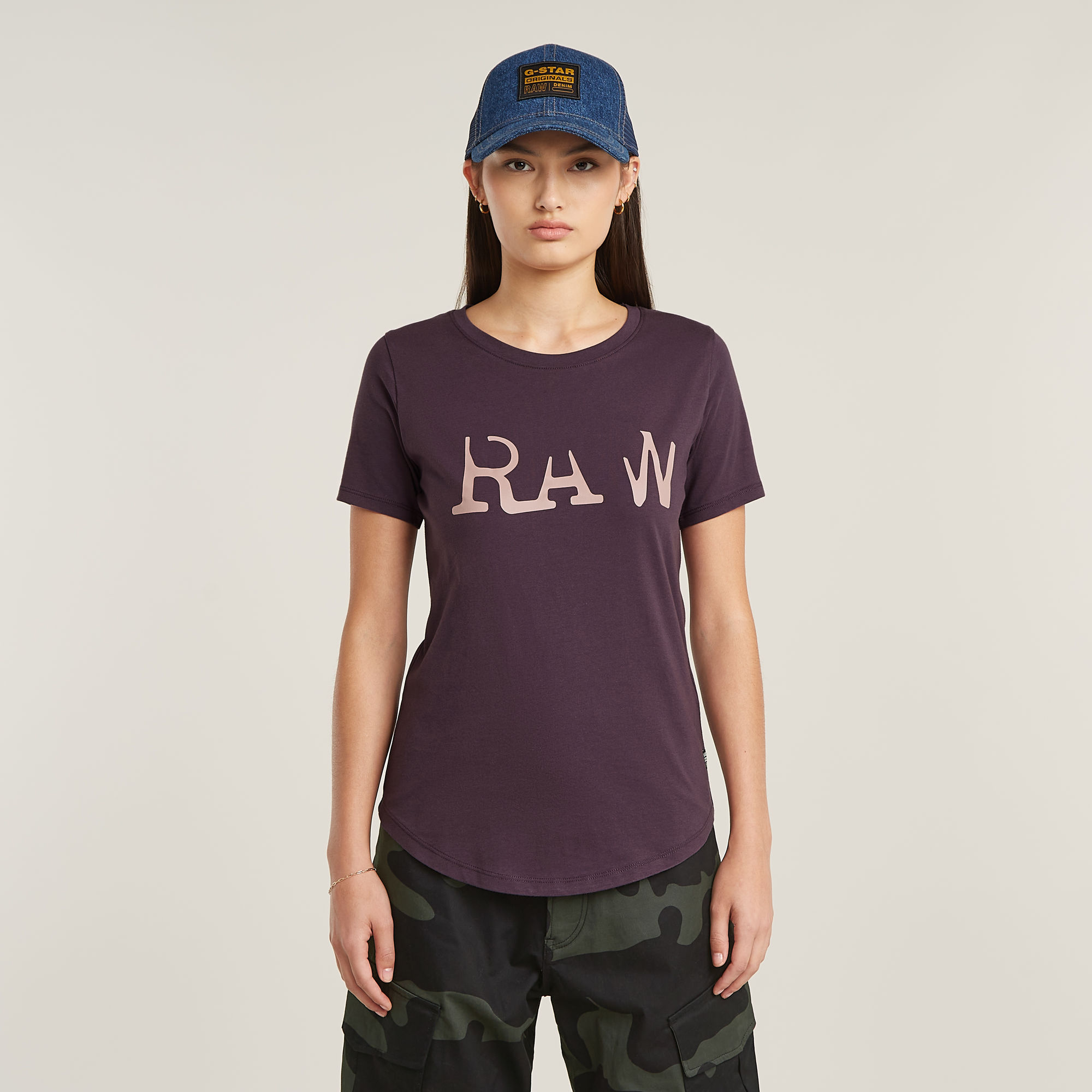 G-Star RAW RAW Optic Slim Top - Paars - Dames