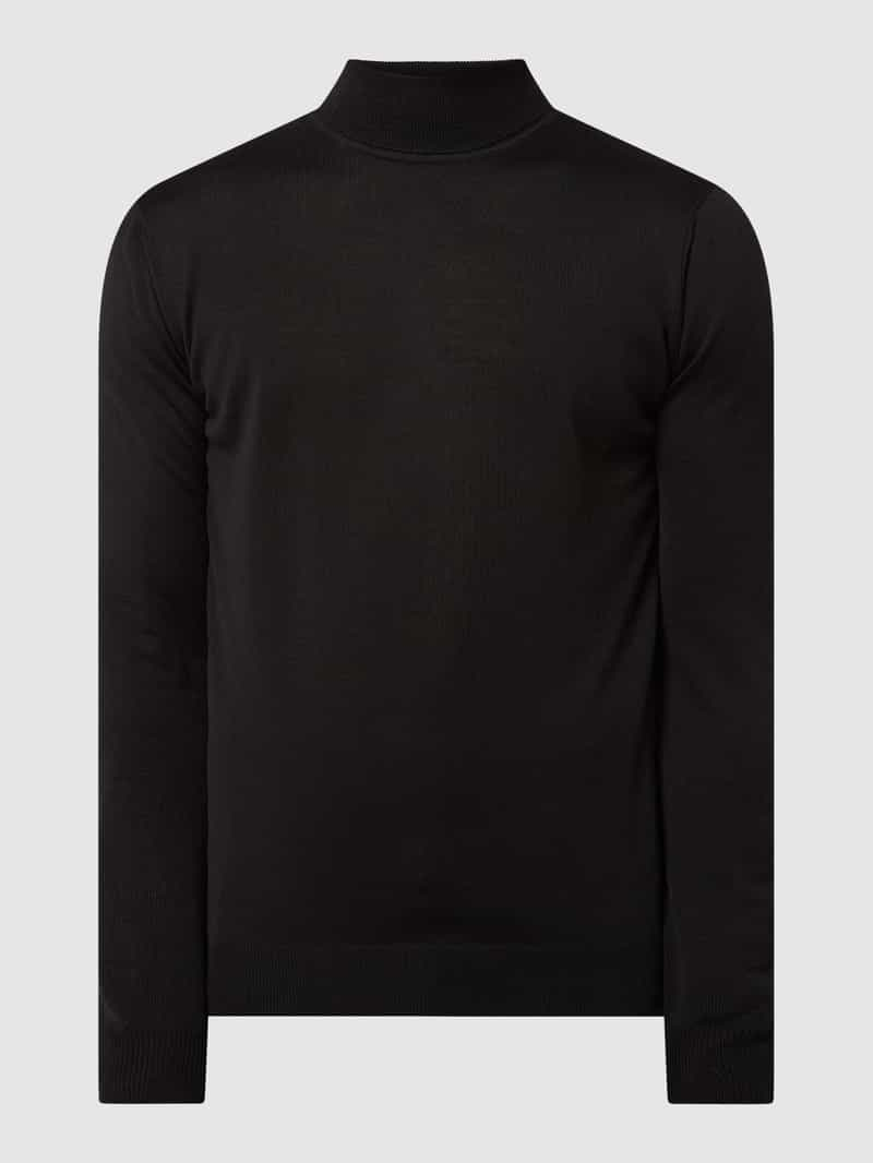 Casual friday Gebreide pullover met labeldetail