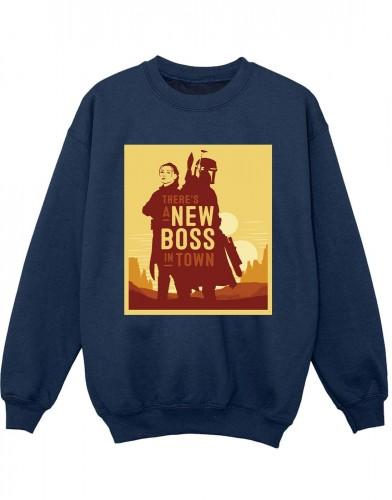 Star Wars Boys het boek van Boba Fett nieuwe Boss Sun silhouet Sweatshirt