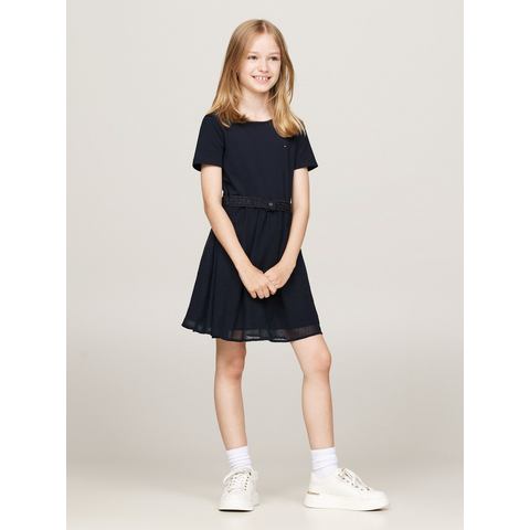 Tommy Hilfiger Jurk in a-lijn HILFIGER PUNTO TULLE DRESS LS