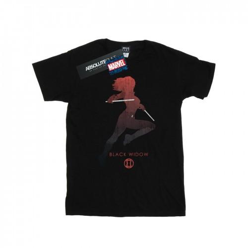 Marvel jongens zwarte weduwe silhouet T-shirt