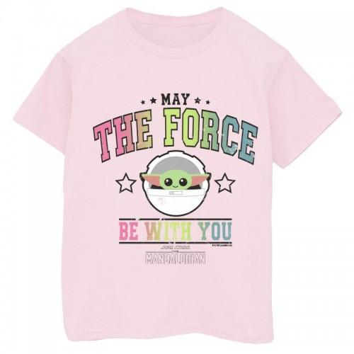 Star Wars Girls The Mandalorian The Force Collegiate Cotton T-Shirt