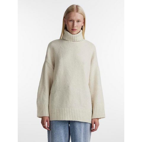 Pieces Coltrui PCNANCY LS LOOSE ROLL NECK KNIT NOOS BC