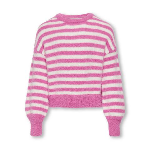 KIDS ONLY Trui met ronde hals KOGNEWPIUMO L/S PULLOVER CP KNT NOOS