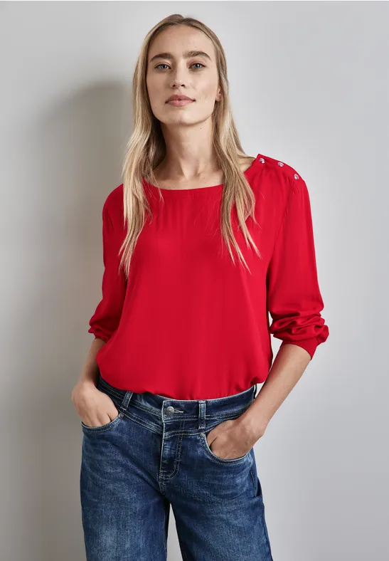 Street One Blouse met knoopdetail