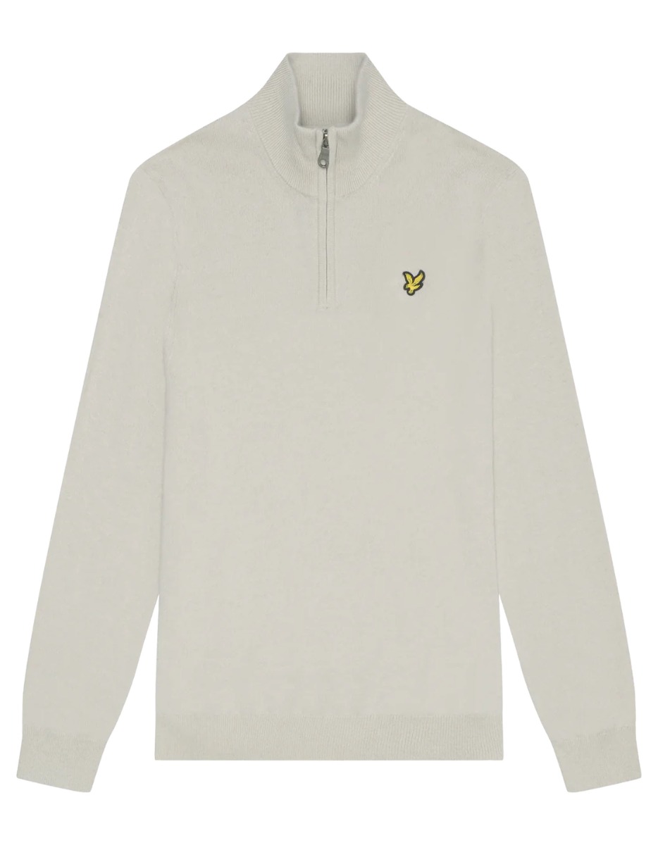 Lyle and Scott Lyle&scott cotton merino quarter zip truien kn2112vc