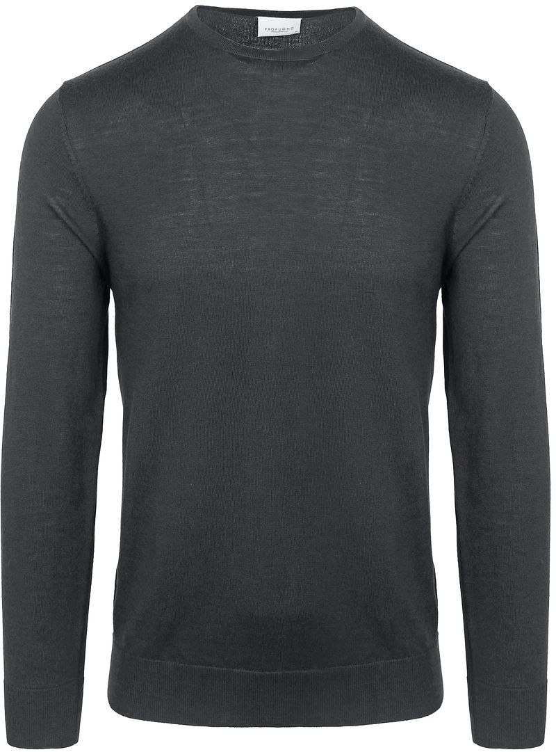 Profuomo Pullover Merinowolle Anthrazit