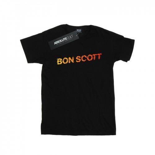 Pertemba FR - Apparel Bon Scott meisjes verbrijzeld katoenen T-shirt met logo