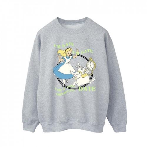 Disney Heren Alice In Wonderland I'm Late Sweatshirt