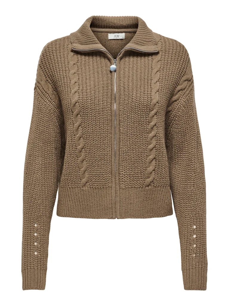 Jacqueline de Yong Justy ice l/s short zip cardigan