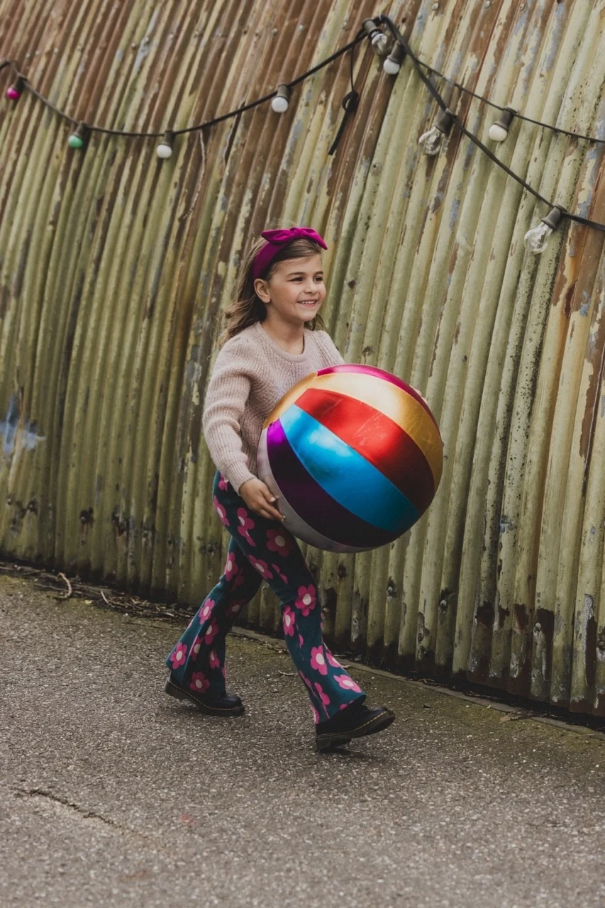 Looxs Revolution Sweatpants flared bloem voor meisjes in de kleur