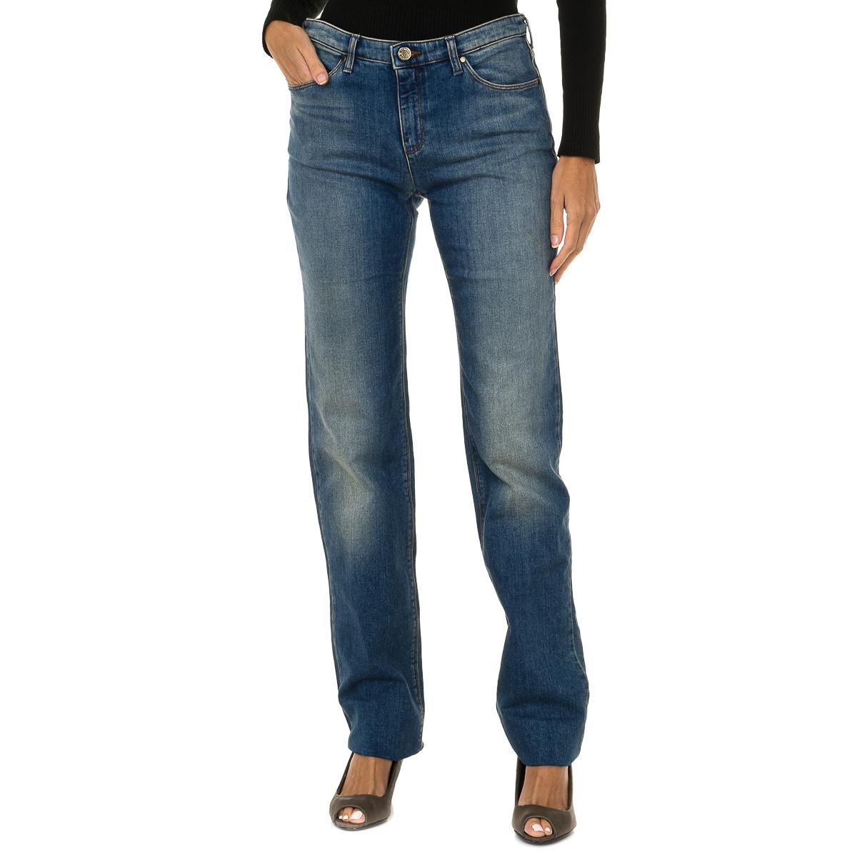 Armani Jeans Lange stretchdenimbroek voor dames 6X5J85-5D0JZ