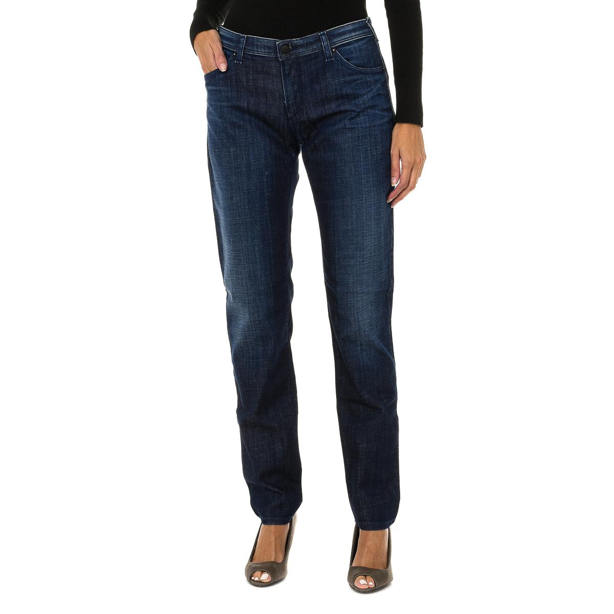 Armani Jeans Denim broek met lang versleten effect 6Y5J28-5D30Z dames