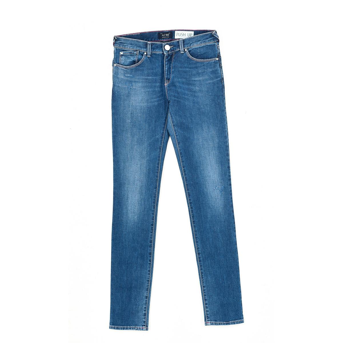 Armani Jeans Lange, smal gesneden denimbroek voor dames C5J23