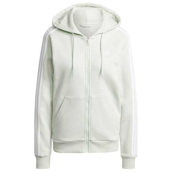 Adidas  Women's 3-Stripes Fleece Full Zip Hoodie - Hoodie, wit/grijs