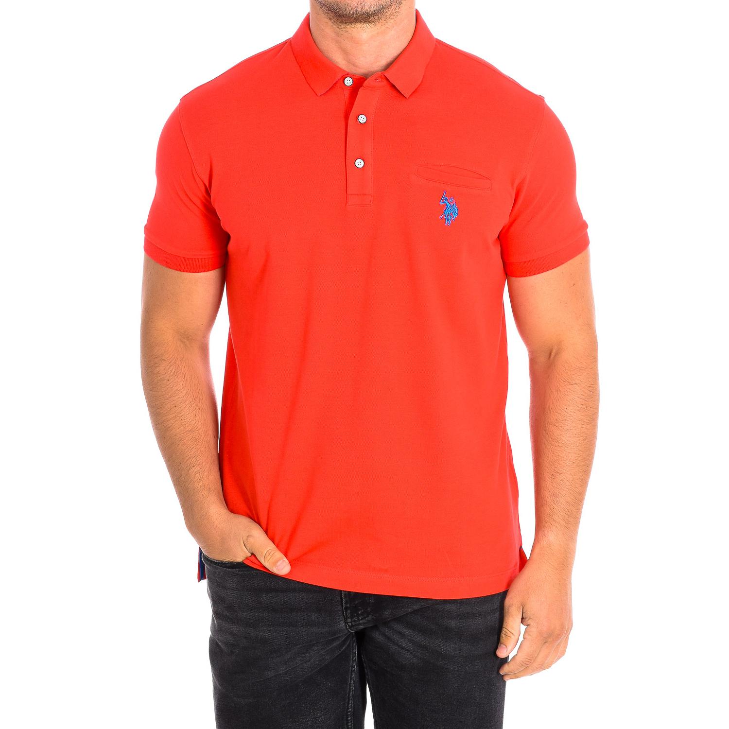 U.S. Polo Assn. ARK Polo met korte mouwen en contrasterende reverskraag 61671 man