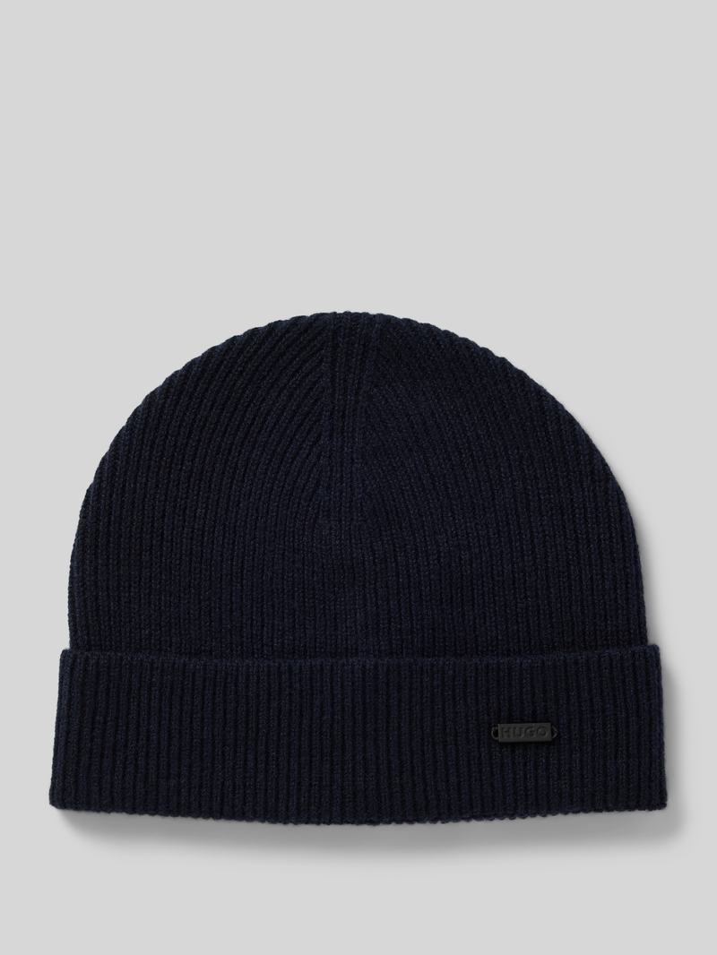 HUGO Beanie met labeldetail, model 'Xamiro'