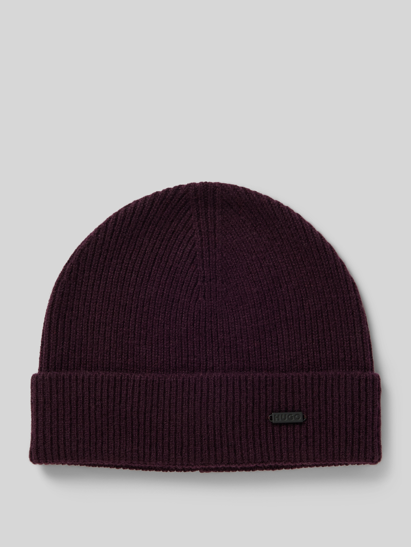 HUGO Beanie met labeldetail, model 'Xamiro'