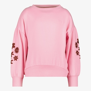 TwoDay meisjes sweater geborduurde mouwen roze