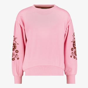 TwoDay meisjes sweater roze met bloemen