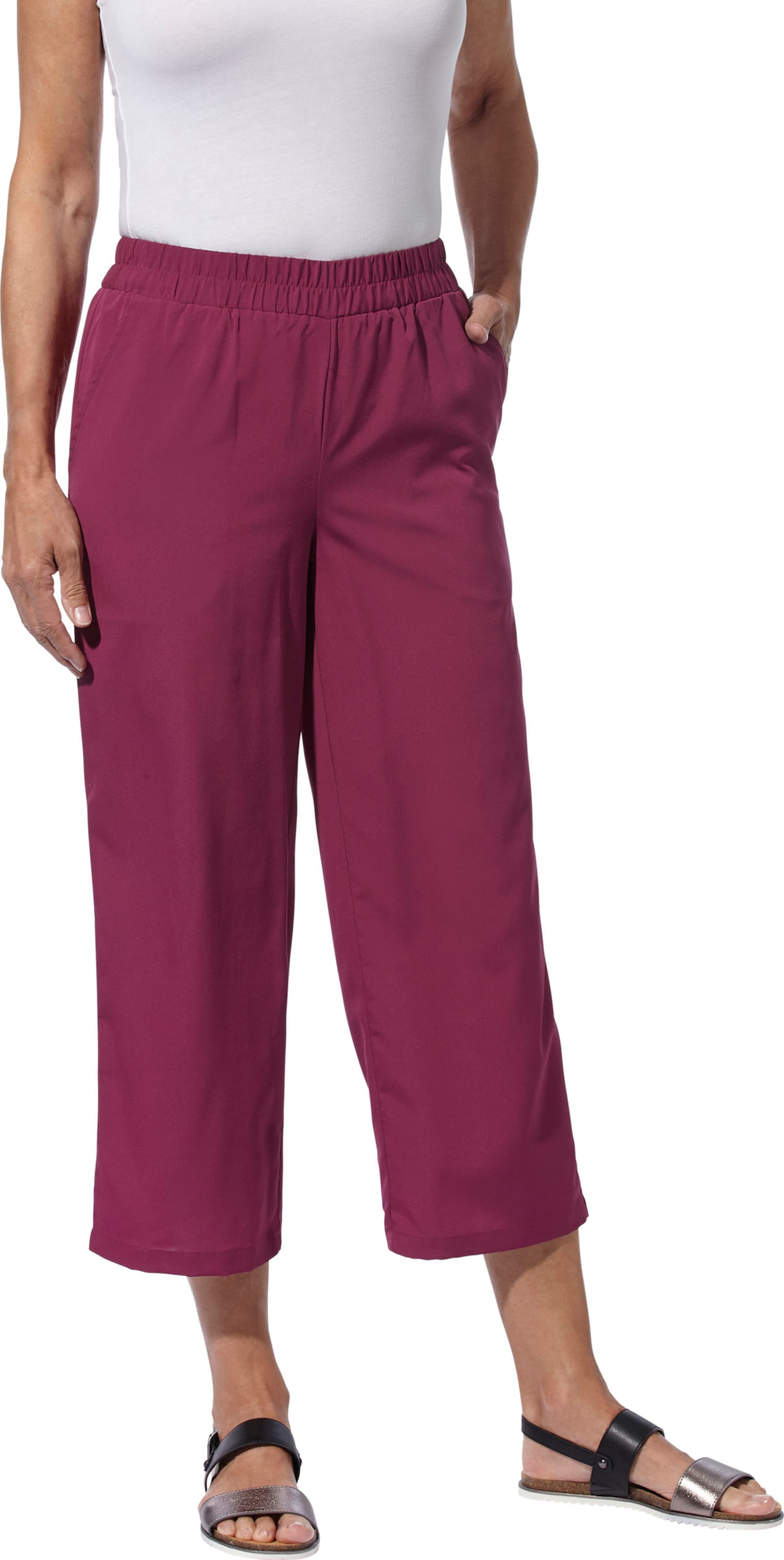 Your Look... for less! Dames Culotte fuchsia/mos gestreept + malve Maat